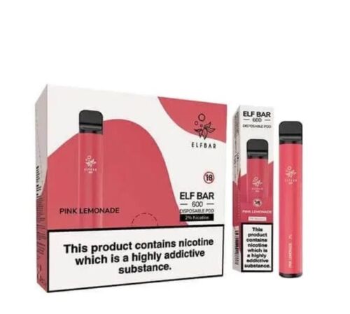 10x ELF Bar Pink Lemonade 20mg Nic Salt Disposable Vape Pen Bars *CLEARANCE SALE - Picture 3 of 3