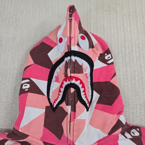 A Bathing Ape Hoodie Sweatshirt Mens Extra Large Pink Full Zip Bape Streetwear - Picture 5 of 22
