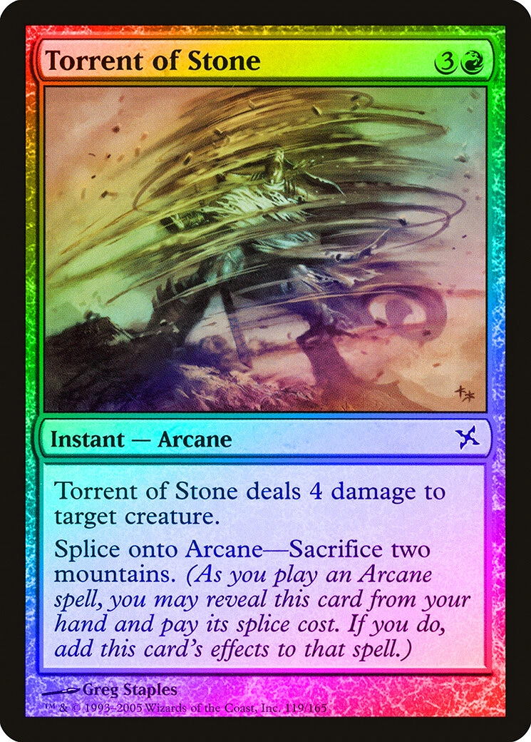 Torrent Of Stone FOIL Betrayers Of Kamigawa NM Red Common MAGIC.