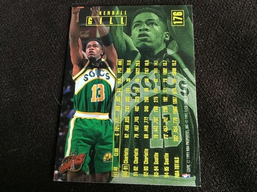 1995-96 Fleer Kendall Gill #176 - Picture 2 of 2
