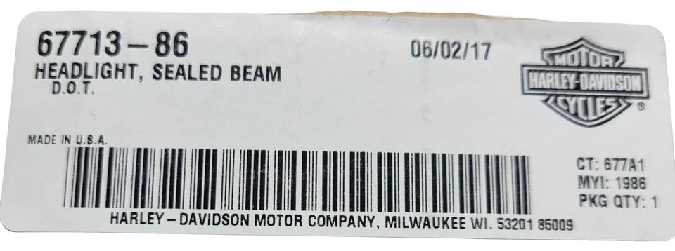 FARO HARLEY-DAVIDSON HAZ SELLADO 67713-86 NUEVO OEM 67713-86 Foto 3 de 3
