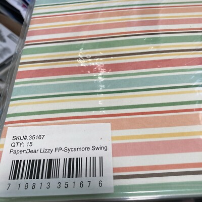 AMERICAN CRAFTS 12x12 ADHESIVE BACKED FABRIC PAPER ''SYCAMORE SWING''