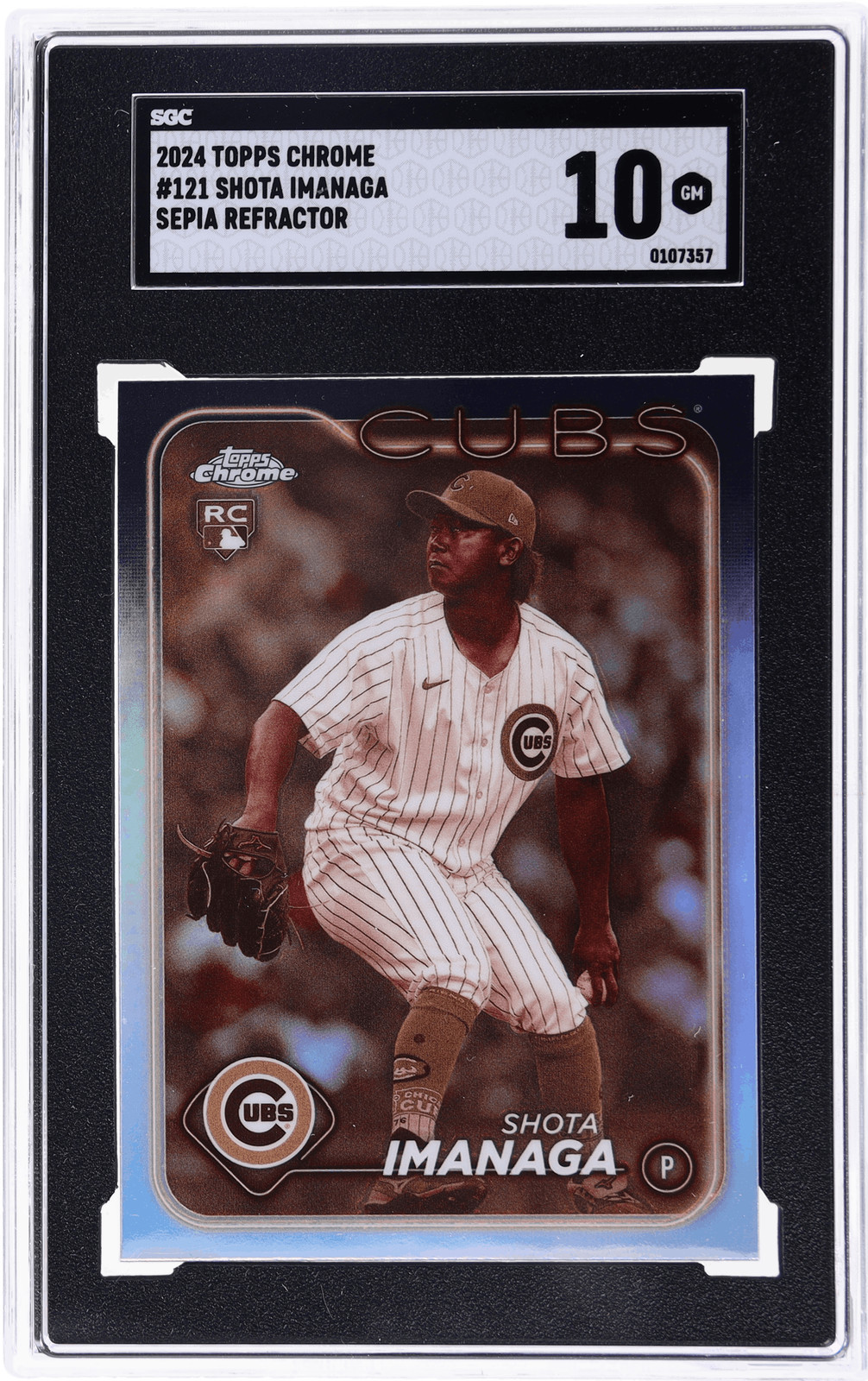 2024 Topps Chrome Shota Imanaga Sepia Refractor #121 SGC 10