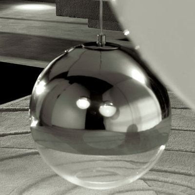 Large Glass Sphere Ultra Modern Chandelier 16'' Diameter