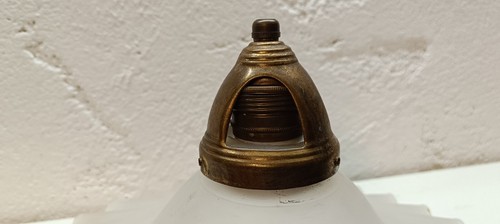 Antiker Jugendstil Lampenschirm Gefaltete Glas-25400 - Bild 7 von 9