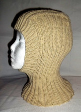 Womens Small or Girls Beige Handmade Balaclava Hood