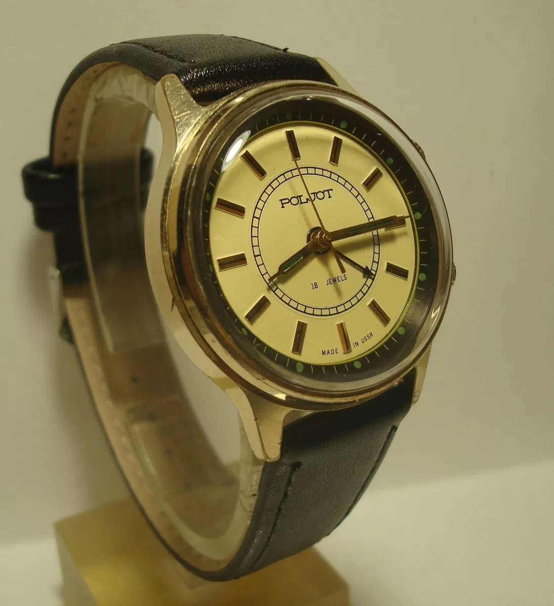 Poljot Signal 18 Jewels Vintage Mens Wrist Watch Alarm USSR Rare Gift Idea Mens