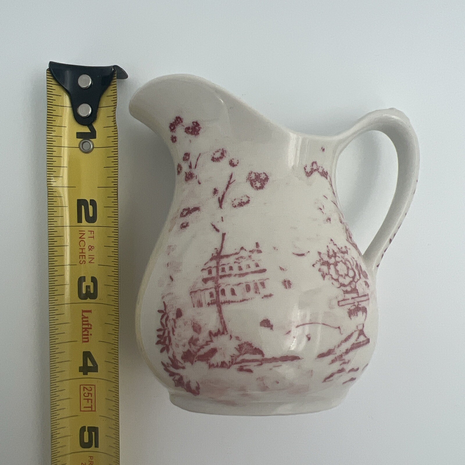 Royal Staffordshire Mini Creamer Tonquin Red Transferware *READ*