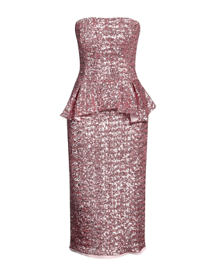 slim fit dress slacks Petite Junior Fit and Flare Glitter Dress 6 / Lilac main image 1