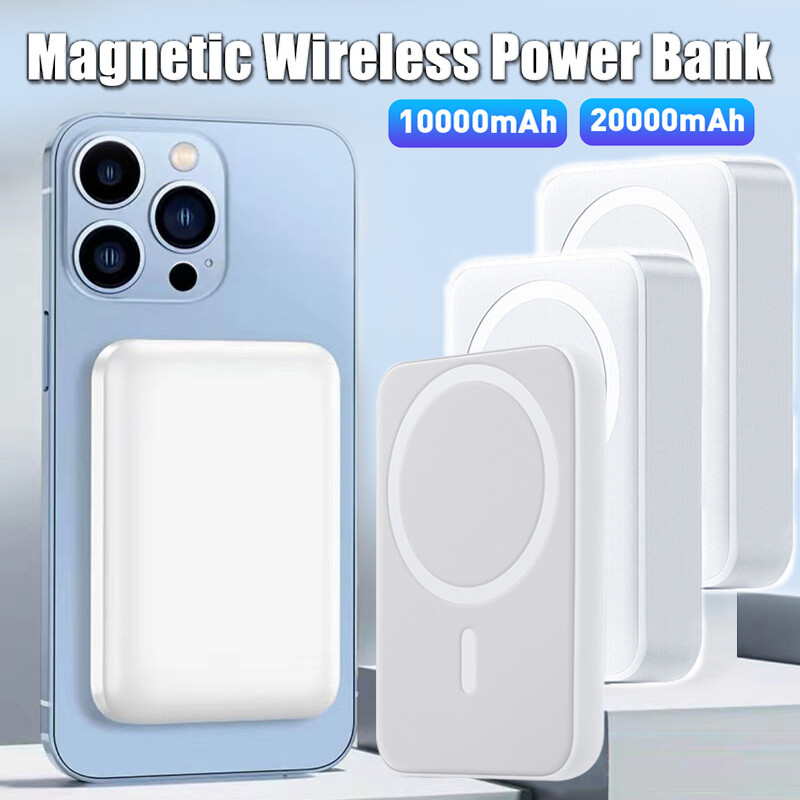 Lot 20000mAh Magnetic Power Bank Battery Pack Wireless Charger for
