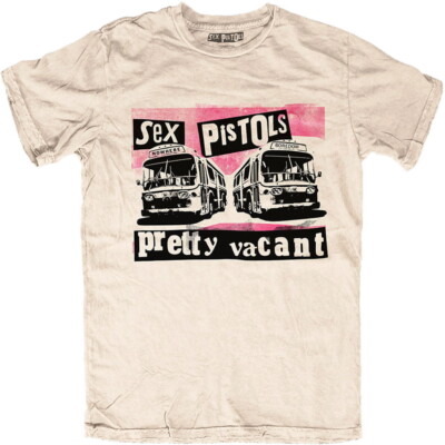 Sex Pistols Pretty Vacant Sand T-Shirt NEW OFFICIAL | eBay