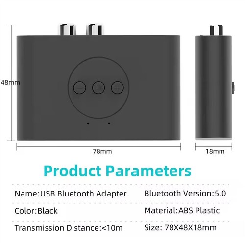 Receiver Audio Stereo Adapter 3,5mm Klinke AUX auf 2 Cinch Wireless Bluetooth 5.2 NFC - Bild 3 von 12