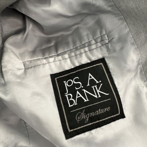Jos A Bank Signature Granada blazer uomo 2 bottoni grigio 42R lana/seta - Foto 12 di 15
