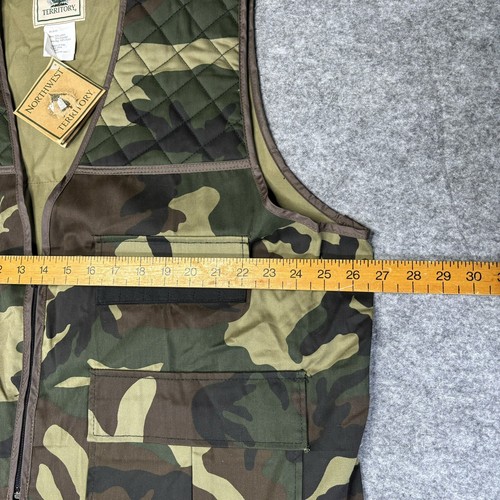 Northwest Territory Vest Men's XL Green Hunting Vest Camo Outdoor Fishing Hiking - Picture 11 of 13