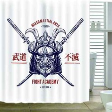 Paint Decorative Pattern 3D Shower Curtain Waterproof Fabric Bathroom Decoration