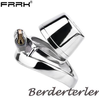 FRRK-81 Flat Male Lock Chastity Cage Metal Rings Breathable Sleeve Lock Devices