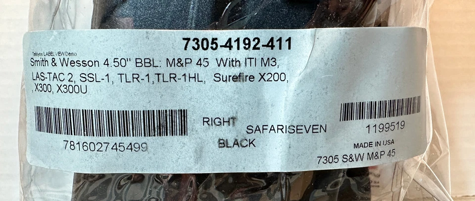 Safariland® 7305 ALS/SLS RH Thigh Leg Rig Holster for S&W M&P 9/40/45 with LIGHT - Image 2 of 4