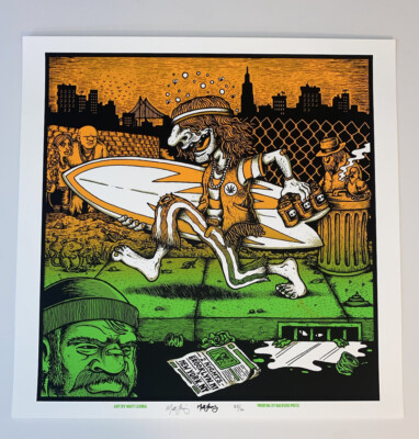 Matt Leunig Art Print The Growlers Official Silkscreen S/N X/50