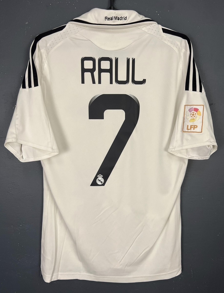 MEN'S RAUL #7 FC REAL MADRID 2008/2009 HOME SOCCER FOOTBALL