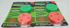 Green Biscuit Hockey Puck 4-Pack, Original Off Ice Hockey Puck Lot of 2