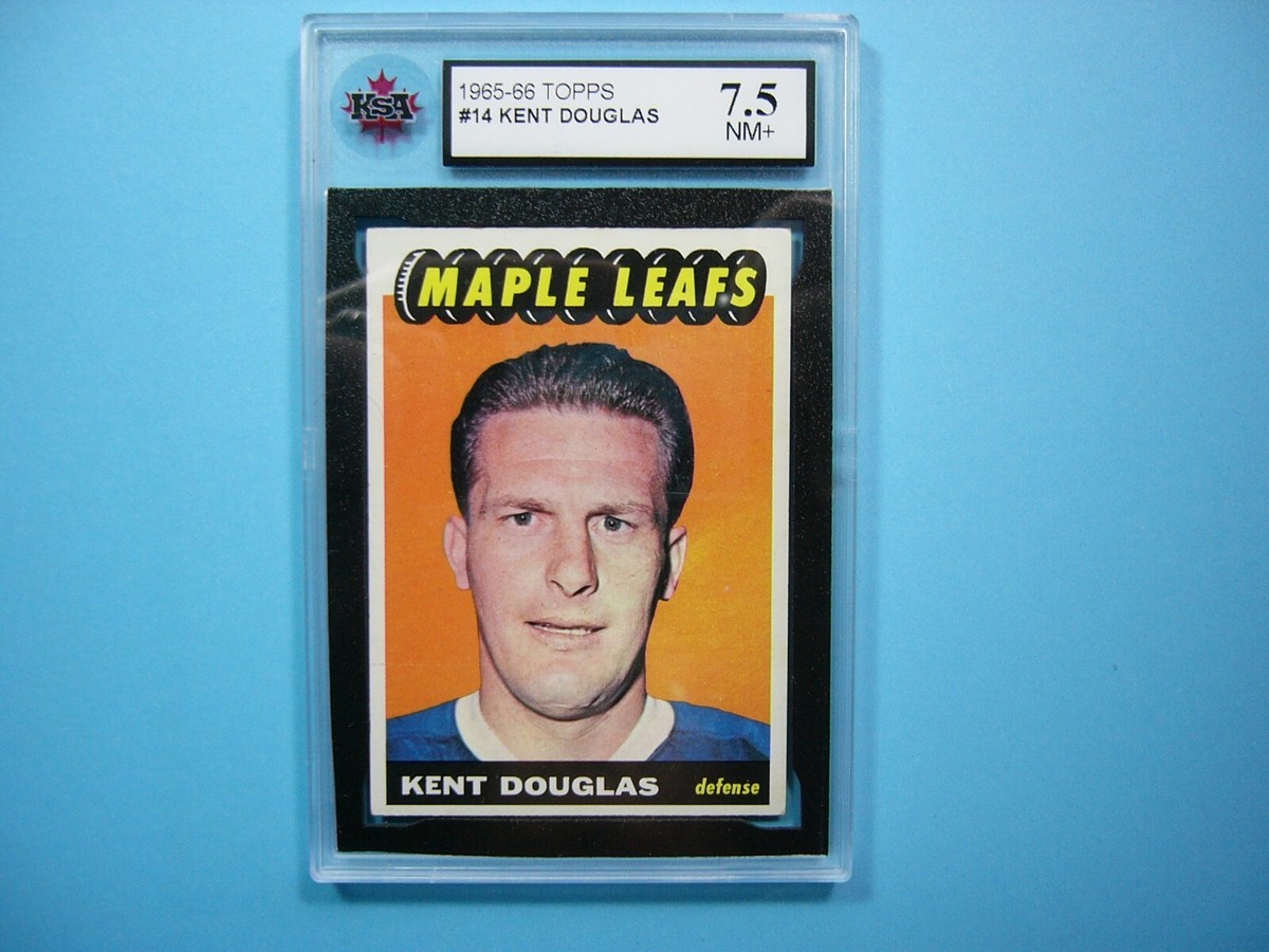 NHLカード 1965/66 TOPPS NHL HOCKEY CARD #14 KENT DOUGLAS KSA 7.5 NM+ SHARP