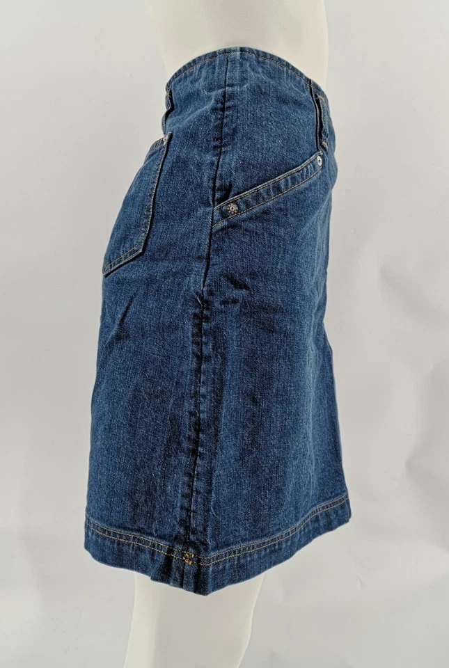 A.P.C. Falda de mezclilla de algodón azul línea A para mujer talla L grande - buena usada Foto 2 de 4