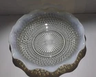 Vintage Anchor Hocking Opalescent Moonstone 9.5 inch Ruffled Serving Bowl