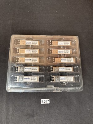 Lot Of (10) Approved Optics SFP-GE-SX-A MMF 850nm, 1000base, 550m, LC, DOM