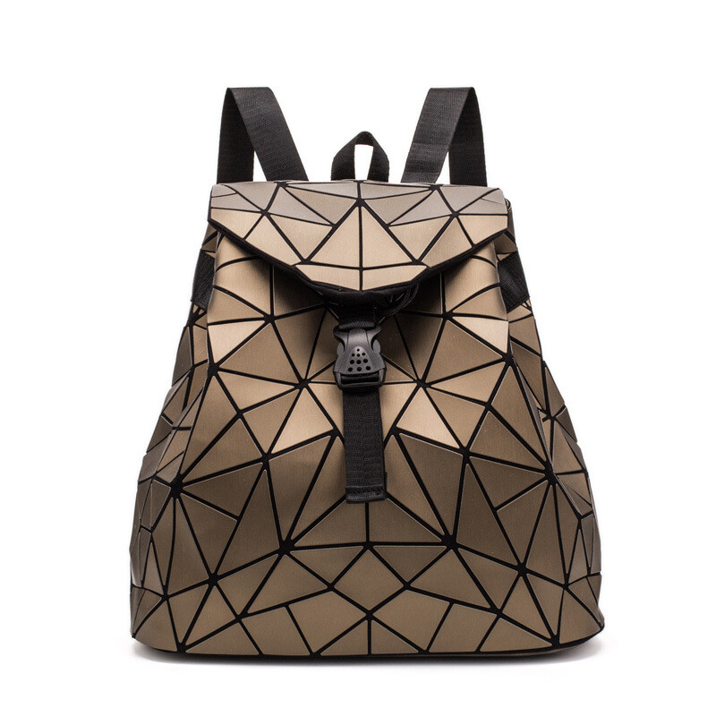New Luminous Geometric Backpack Holographic Reflective Student School Laptop Bag image 5