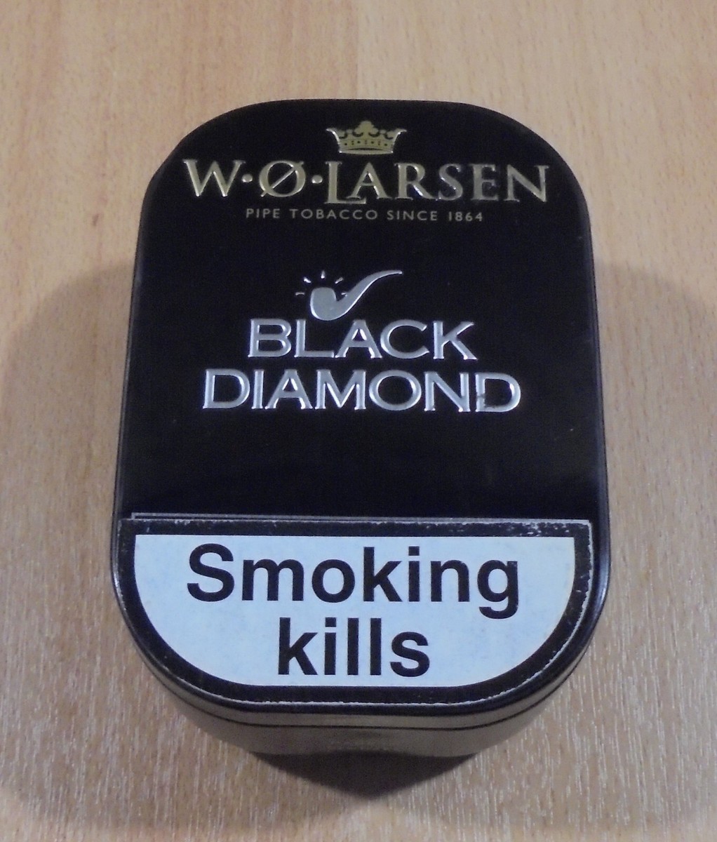 black diamond cigarette BLACK DIAMOND PIPE TOBACCO ADVERTISIGN TIN BOX EMPTY