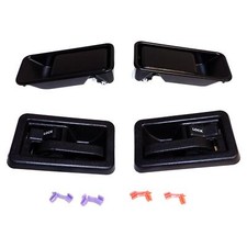 Kit maestro de manija de media puerta Crown para 87-06 Jeep YJ TJ - 4 manijas + clips