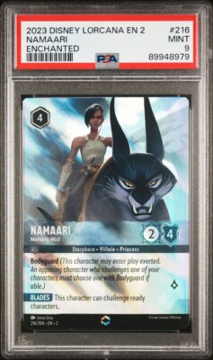 Disney Lorcana Namaari Morning Mist Enchanted #216/204 PSA 9