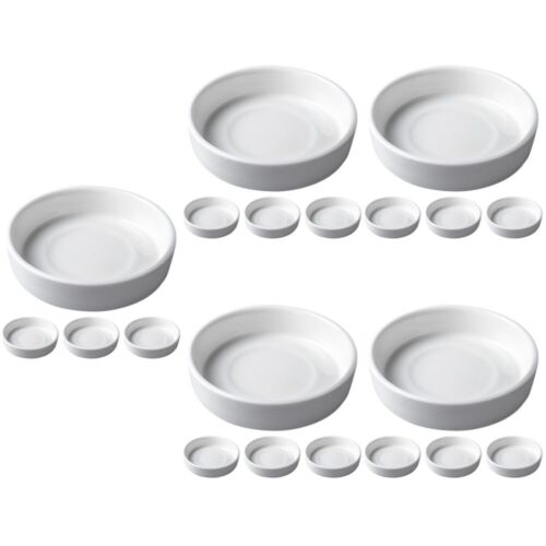 20 pcs ceramic dip bowls butter can cutlery set dishes-