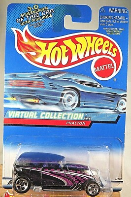 2000 Hot Wheels #164 Virtual Collection Cars PHAETON Black w/Chrome 5 Spokes