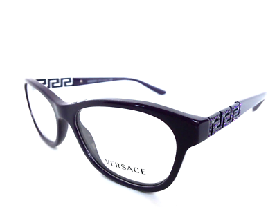 New Versace Mod. 1232B6450 Purple 52mm Cats Eye Women display picture 1