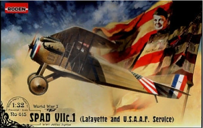 Roden 615 Spad VII C.I fighter (Lafayette and U.S.A.A.F. service) 1/32 scale kit