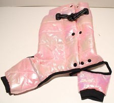 Dog Jumpsuit Coat Jacket MEDIUM Plush Lined Reflective Zipper Snap 11" Length