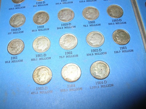 LOT of 48 ROOSEVELT HEAD DIMES TEN CENT COIN 20th CENTURY 10¢ COINS SILVER DIME - Picture 19 of 21