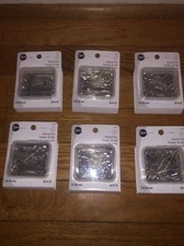 Dritz 180 Safety Pins Basting 2"  #3 (6 Packs Of 30) Storage Cases Nickel plated