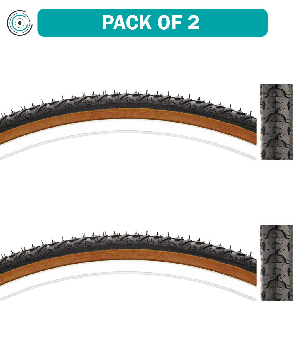 Комплект из 2 шин Kenda Kross Cyclo 700 x 35, черная / Мокко, 60 т/дюйм