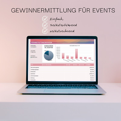 GEWINNERMITTLUNG EVENT Vorlage | Einfach selbsterklärend modern personalisierbar