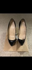 Christian Louboutin Black Daffodil Patent Leather Platform Pumps EU 37.5