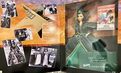 Barbie Doll as Scarlett O Hara in Green Drapery Dress, Hollywood Legends Read