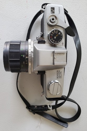 Vtg Minolta SRT 101 35mm Camera 35mm w f2.8 Lens - Picture 3 of 11