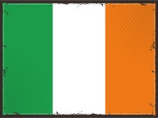 Blechschild 30x40 Irland Flagge L&auml;nder National Fahne Europa Retro Wand Deko Bar