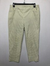 Chico's Women Pull On Ankle Pants Size 3 3R Stripes Rayon Blend B238 -8