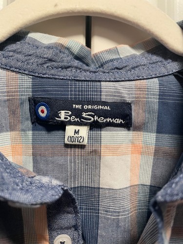 Ben Sherman Boys Medium 10/12 Short Sleeve Button Up Collared Shirt - Picture 3 of 4