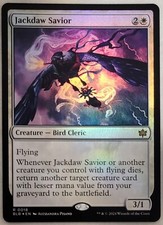 Magic The Gathering FOIL Jackdaw Savior Bloomburrow FOIL RARE White Mana MTG
