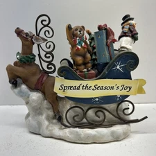 Christmas Cheese Spreaders "Spread the Season's Joy" Santa's Sleigh