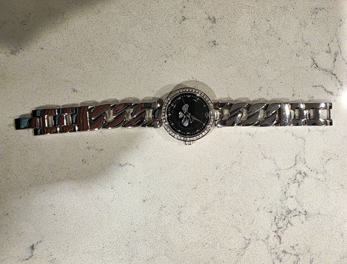 Harley-Davidson Bulova Water Resistant Stainless Steel Bracelet Watch Black Dial